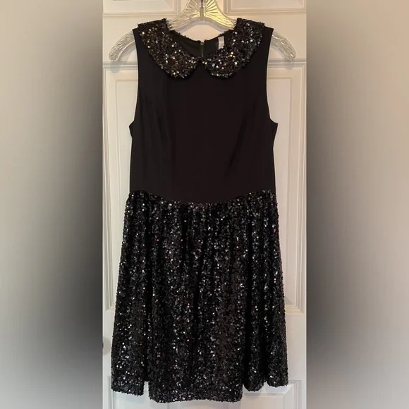 Kensie | Dresses | Kensie Black Dress With Sequined Collar And Skirt | Poshmark Kensie | Dresses | Kensie Black Dress With Sequined Collar And Skirt | Poshmark